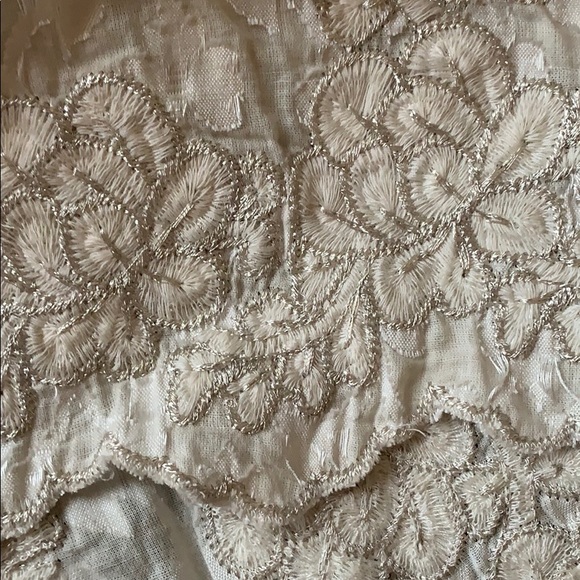 Embellished Anthropologie boho cotton blouse sz4 - Picture 9 of 10